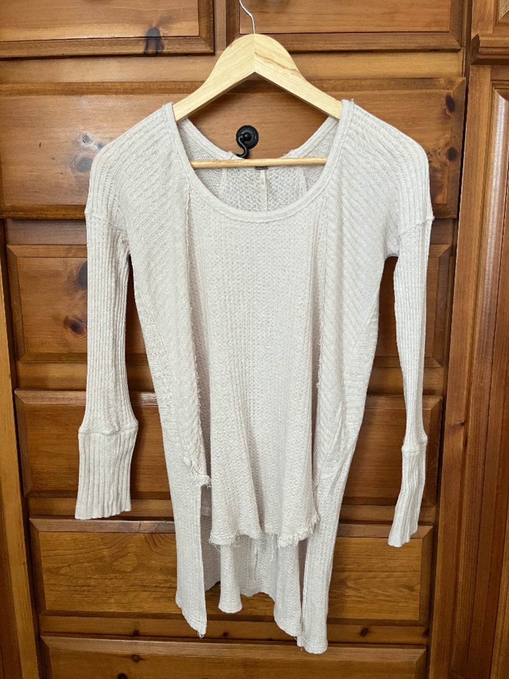 Free People Long Sleeve Women's Top Size XS Distressed Tunic